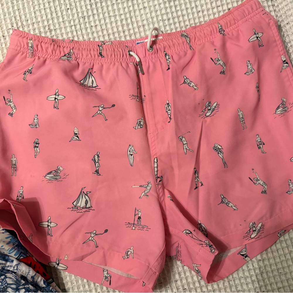 Hermes Pink Swim Trunks